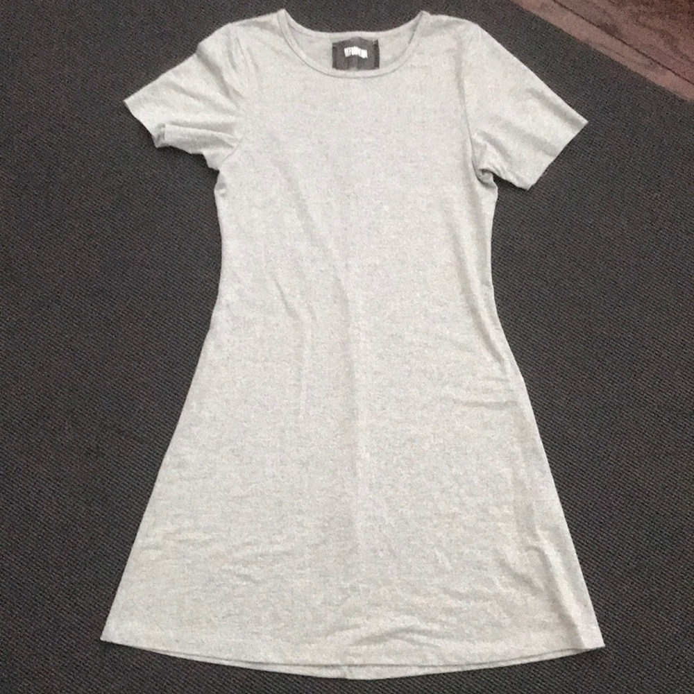Reformation Silver Mini T-shirt Dress